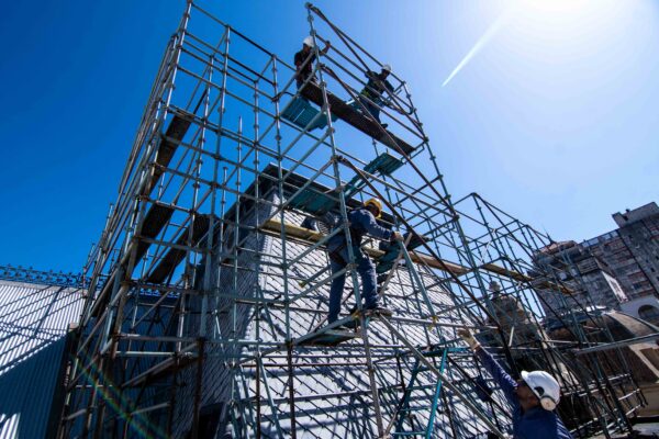 TODO LISTO PARA LA RESTAURACIÓN DE LA CÚPULA PABELLÓN